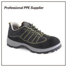 PU Injection Genuine Leather Cheap Sport Safety Shoes